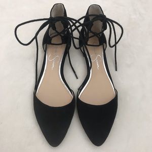 Jessica Simpson NWOT lace up pointed toe flats
